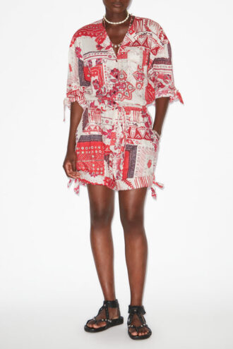 Niely Playsuit i bomullsvoile med trykk