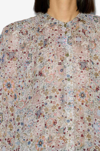Noeline-bluse i trykt krepp Noeline-bluse i trykt krepp