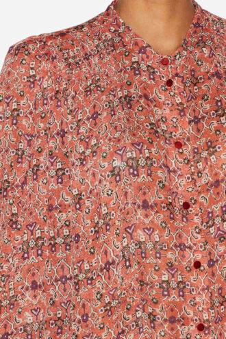 Noeline-bluse i trykt krepp Noeline-bluse i trykt krepp