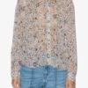 Noeline-bluse i trykt krepp