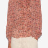 Noeline-bluse i trykt krepp