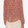 Noeline-bluse i trykt krepp