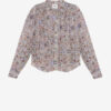 Noeline-bluse i trykt krepp