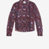 Noeline-bluse i trykt krepp Noeline-bluse i trykt krepp