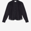 Noeline-bluse i trykt krepp Noeline-bluse i trykt krepp