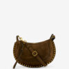 Oskan Moon suede kalveskinn baguette håndveske