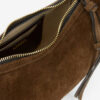 Oskan Moon suede kalveskinn baguette håndveske