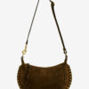 Oskan Moon suede kalveskinn baguette håndveske