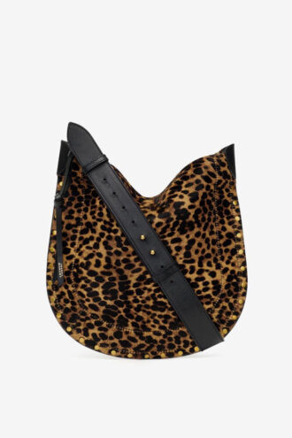 Oskan Soft-veske i «pony»-stil i skinn med leopardmønster