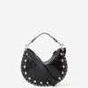 Oskan Soft Zip Bag i studded okseskinn
