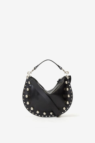 Oskan Soft Zip Bag i studded okseskinn