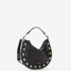 Oskan Soft Zip Bag i studded okseskinn