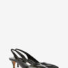 Padim høyhælte slingback-pumps i lakkskinn