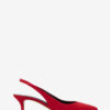 Padim høyhælte slingback-pumps i semsket skinn