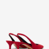 Padim høyhælte slingback-pumps i semsket skinn