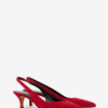 Padim høyhælte slingback-pumps i semsket skinn
