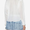 Pamiala Frilly Blouse i ensfarget bomullsvoile Pamiala Frilly Blouse i ensfarget bomullsvoile