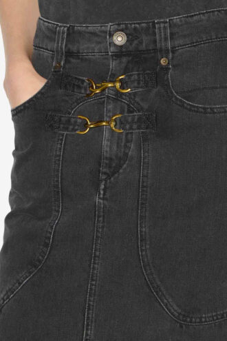 Pavina denimskjørt med karabinkroker