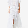 Payton kaftan-stil topp i bomull og blomsterblonder Payton kaftan-stil topp i bomull og blomsterblonder