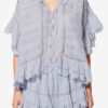 Payton kaftan-stil topp i bomull og blomsterblonder Payton kaftan-stil topp i bomull og blomsterblonder