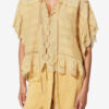Payton kaftan-stil topp i bomull og blomsterblonder Payton kaftan-stil topp i bomull og blomsterblonder