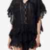 Payton kaftan-stil topp i bomull og blomsterblonder Payton kaftan-stil topp i bomull og blomsterblonder