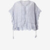 Payton kaftan-stil topp i bomull og blomsterblonder Payton kaftan-stil topp i bomull og blomsterblonder