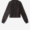 Peline bomullsbluse med blomsterblonder Peline bomullsbluse med blomsterblonder