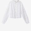 Peline bomullsbluse med blomsterblonder Peline bomullsbluse med blomsterblonder