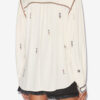 Pelson brodert bluse i gasbind Pelson brodert bluse i gasbind