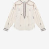 Pelson brodert bluse i gasbind Pelson brodert bluse i gasbind