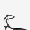 Pilvee høyhælte slingback-pumps i kalveskinn med nitter