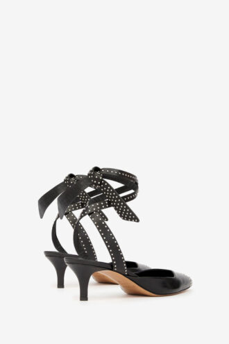 Pilvee høyhælte slingback-pumps i kalveskinn med nitter