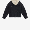 Pimia jakke i denim og fuskepels