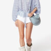 Polly bomullsbluse med blomsterblonder Polly bomullsbluse med blomsterblonder