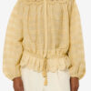 Polly bomullsbluse med blomsterblonder Polly bomullsbluse med blomsterblonder
