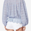 Polly bomullsbluse med blomsterblonder Polly bomullsbluse med blomsterblonder