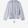Polly bomullsbluse med blomsterblonder Polly bomullsbluse med blomsterblonder
