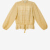 Polly bomullsbluse med blomsterblonder Polly bomullsbluse med blomsterblonder