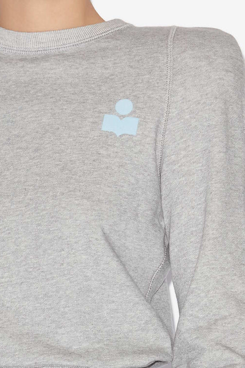 Prissa bomullssweatshirt med strukturerte skuldre Prissa bomullssweatshirt med strukturerte skuldre
