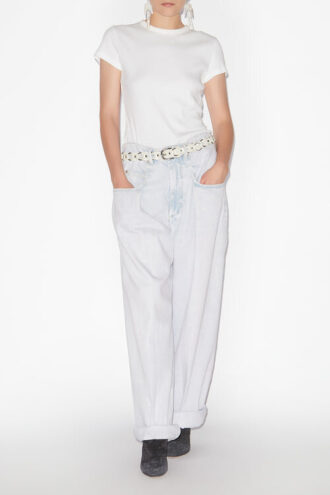 Rachelle plisserte, løstsittende denimjeans Rachelle plisserte, løstsittende denimjeans