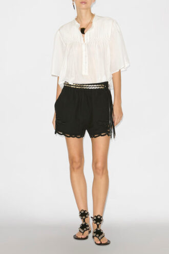 Safa korte shorts med broderi Safa korte shorts med broderi
