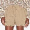 Safa korte shorts med broderi Safa korte shorts med broderi