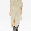Sandrina lang drapert jersey-sweatshirtkjole