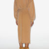 Sandrina lang drapert jersey-sweatshirtkjole