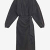 Sandrina lang drapert jersey-sweatshirtkjole
