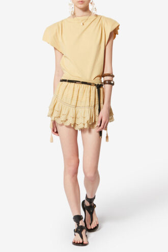 Sebani asymmetrisk bomulls-T-skjorte