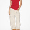 Sebani Asymmetrisk ensfarget bomulls-T-skjorte Sebani Asymmetrisk ensfarget bomulls-T-skjorte
