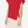 Sebani Asymmetrisk ensfarget bomulls-T-skjorte Sebani Asymmetrisk ensfarget bomulls-T-skjorte