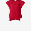 Sebani Asymmetrisk ensfarget bomulls-T-skjorte Sebani Asymmetrisk ensfarget bomulls-T-skjorte
